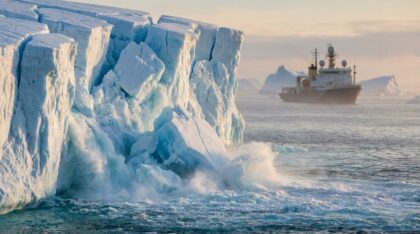 destabilized ice shelf