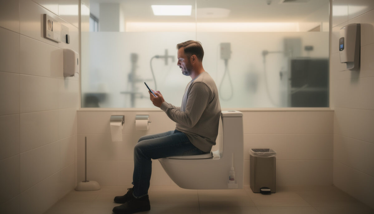 New Study Reveals How Using Phones on the Toilet Could Lead to Painful Health Issues phones on toilet health risks