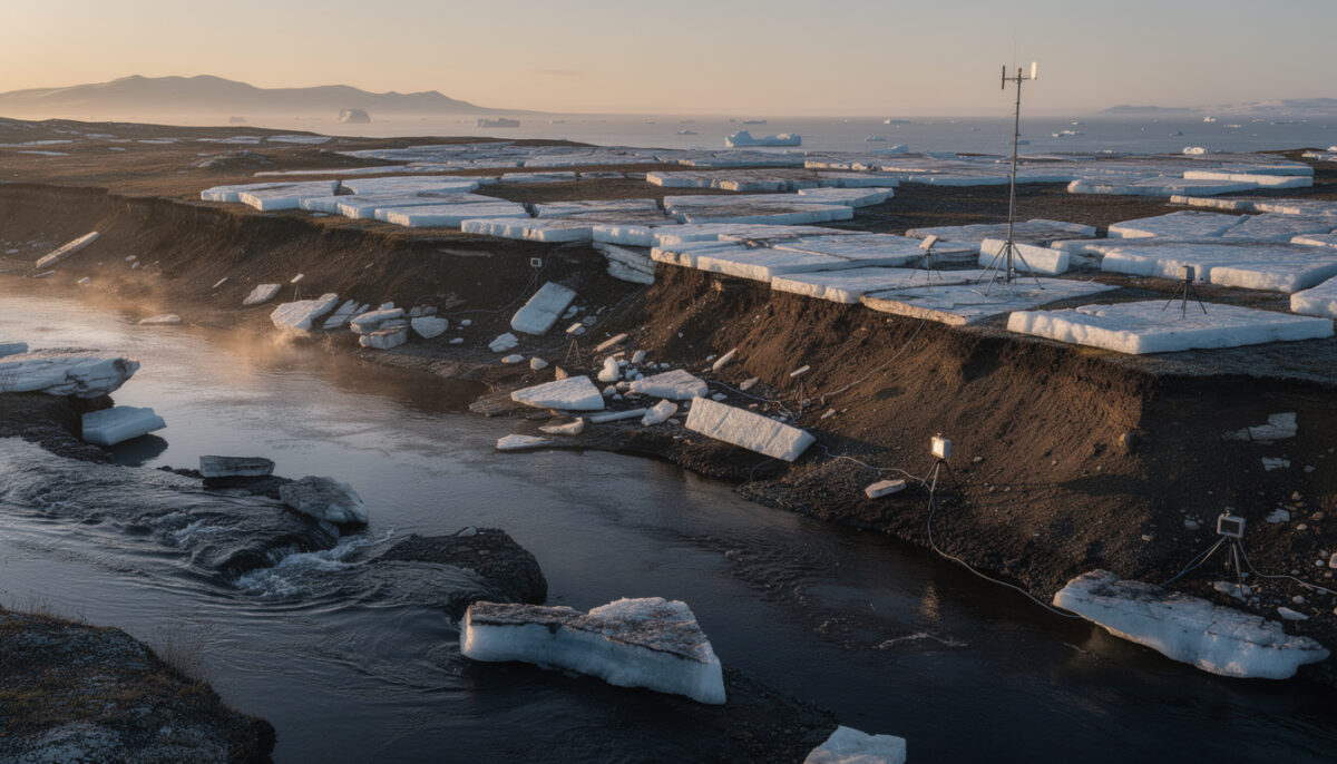 A Colossal Arctic Melt Releases Carbon Locked Away for Millennia arctic permafrost carbon release
