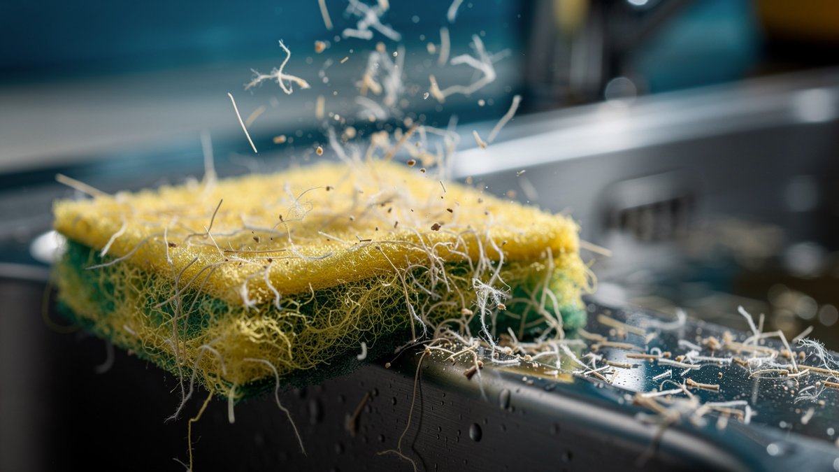 microplastics from sponges