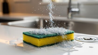 microplastics from sponges