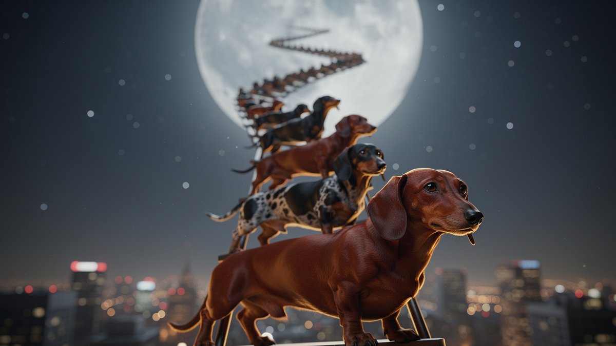 dachshunds to moon