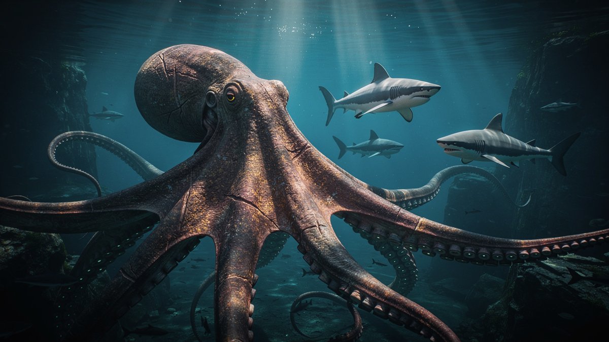prehistoric giant octopus