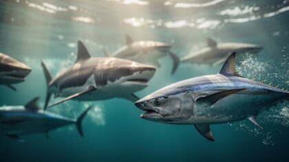 sharks tuna ocean warming