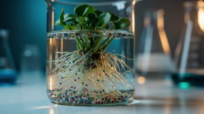 water hyacinth microplastic removal