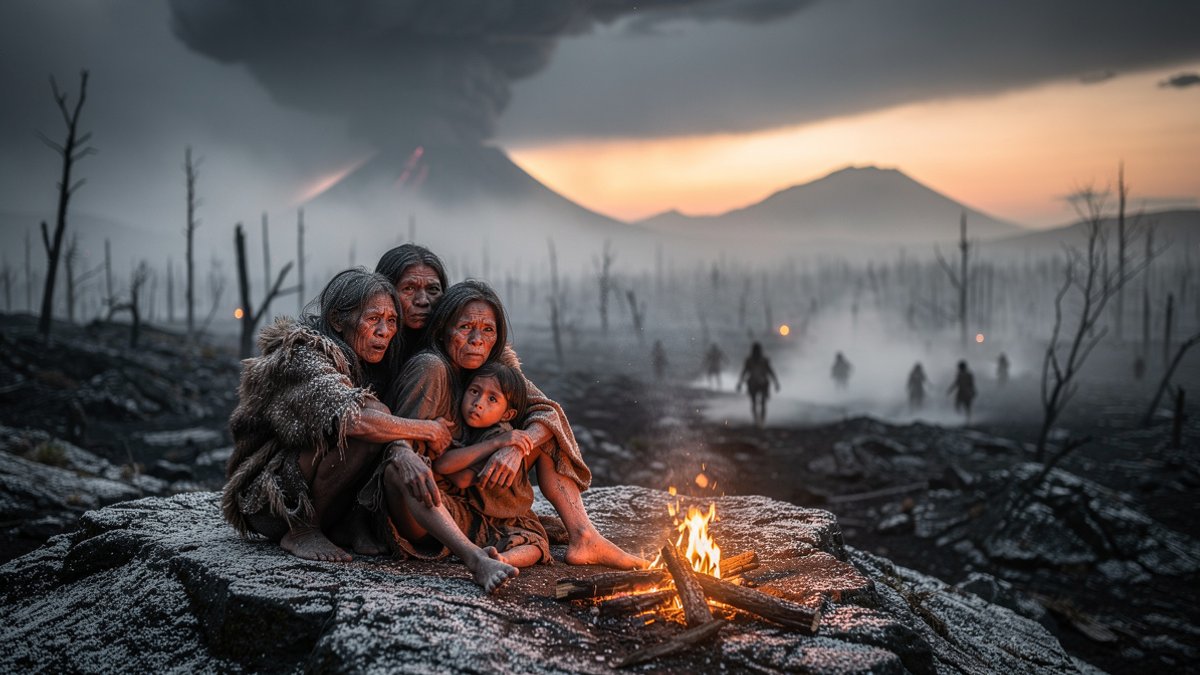 toba eruption human survival