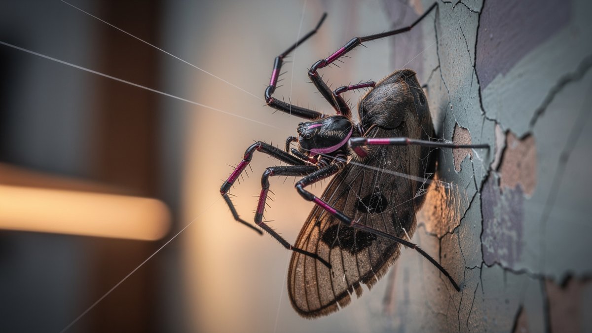 wall dwelling spider