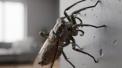 wall dwelling spider